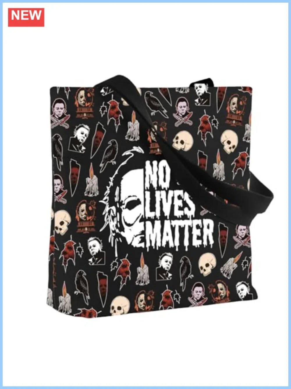Funny Horror Movie Tote Bag Canvas Spooky Gift